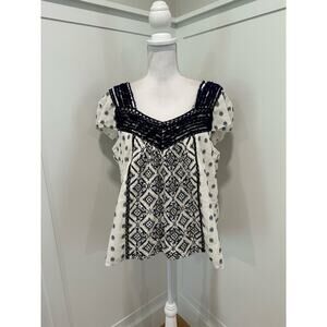 Maeve NWT Blouse in Blue Motif